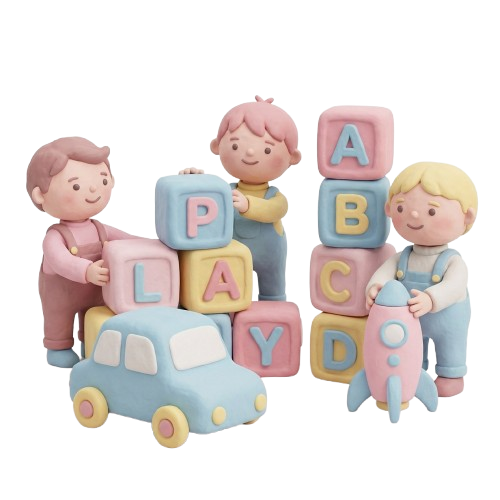 Kids learning and playing